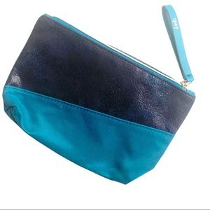 IPSY Royal Navy Blue Shimmery Makeup Cosmetic Bag Tote Women’s Accessory